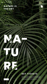 自然植物绿色叶子海报PSD模板