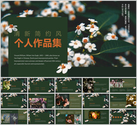 清新简约风个人作品集模板