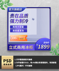 紫色电商冰柜主图