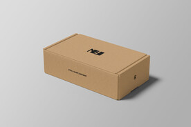 瓦楞纸飞机盒纸盒PSD样机