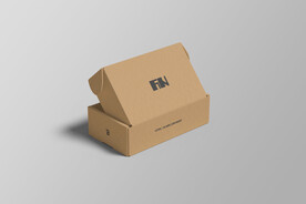 瓦楞纸飞机盒纸盒PSD样机