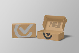 瓦楞纸飞机盒纸盒PSD样机