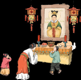 古代妇女祭拜紫姑