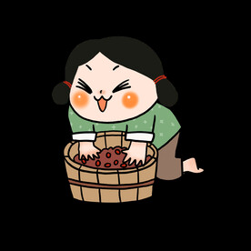 洗红豆的女孩