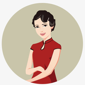 民国风旗袍美女插画