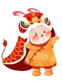 可爱兔年福签套图