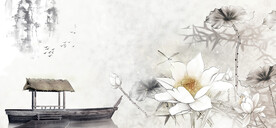  手绘古风插画背景图片