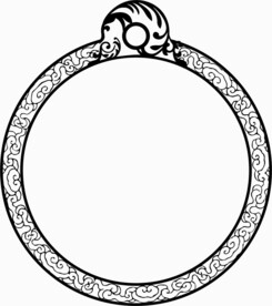 云纹外框  玉环边纹