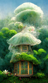  童画蘑菇屋