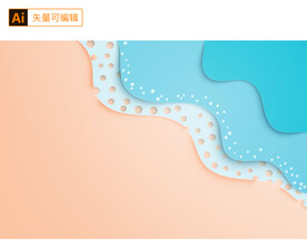 折纸风夏日沙滩