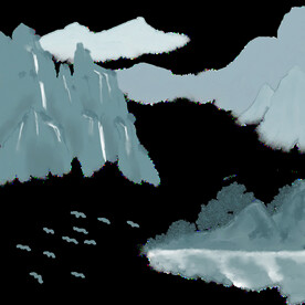 水墨山水素材图片