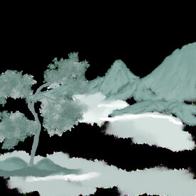 水墨山水素材图片