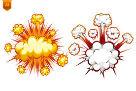 爆炸效果插画