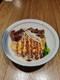 叉烧滑蛋捞面