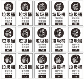 垃圾桶 标识