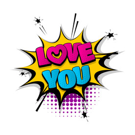 漫画文字效果气泡波普风格对话框