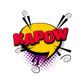 漫画文字效果气泡波普风格对话框