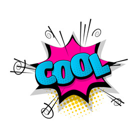 漫画文字效果气泡波普风格对话框