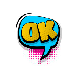 漫画文字效果气泡波普风格对话框