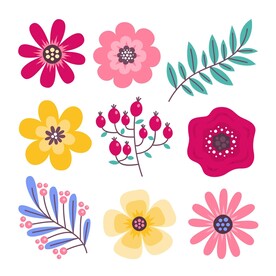 卡通花