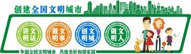 创建文明城市社区文化墙