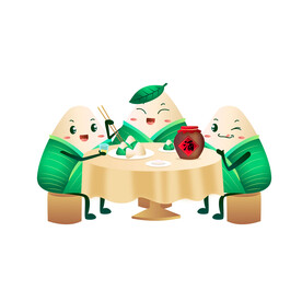 手绘粽子 