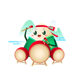 手绘粽子 