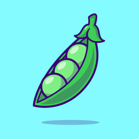 豌豆矢量插画