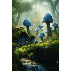 蓝色磨菇森