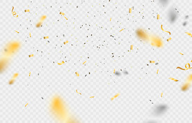 金色飞舞闪光彩带矢量AI素材