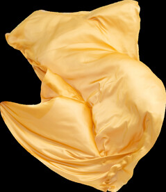 免扣金色绸缎飘带透明PNG素材