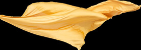 免扣金色绸缎飘带透明PNG素材