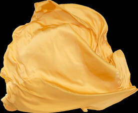 免扣金色绸缎飘带透明PNG素材