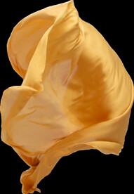免扣金色绸缎飘带透明PNG素材