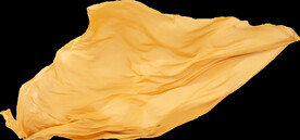 免扣金色绸缎飘带透明PNG素材