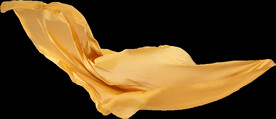 免扣金色绸缎飘带透明PNG素材