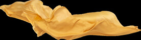 免扣金色绸缎飘带透明PNG素材