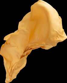 免扣金色绸缎飘带透明PNG素材