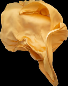 免扣金色绸缎飘带透明PNG素材