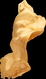 免扣金色绸缎飘带透明PNG素材