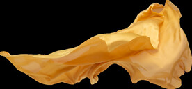 免扣金色绸缎飘带透明PNG素材