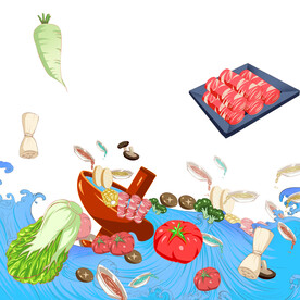 火锅装饰插画
