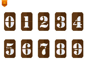 日历数字字体