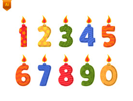 生日蜡烛数字