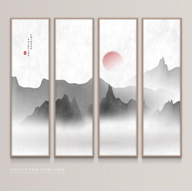 山水墨背景