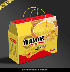 有机小米包装平面展开图