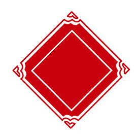 方形红色边框