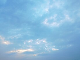 蓝天霞光云彩