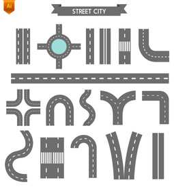 公路矢量素材