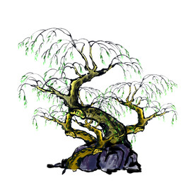 卡通插画植物元素